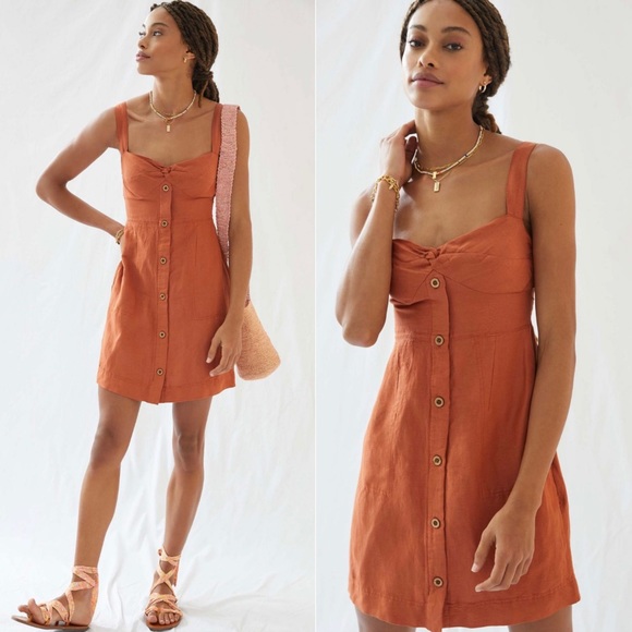 Maeve Anthropologie Twist Front Mini Dress - Picture 3 of 14